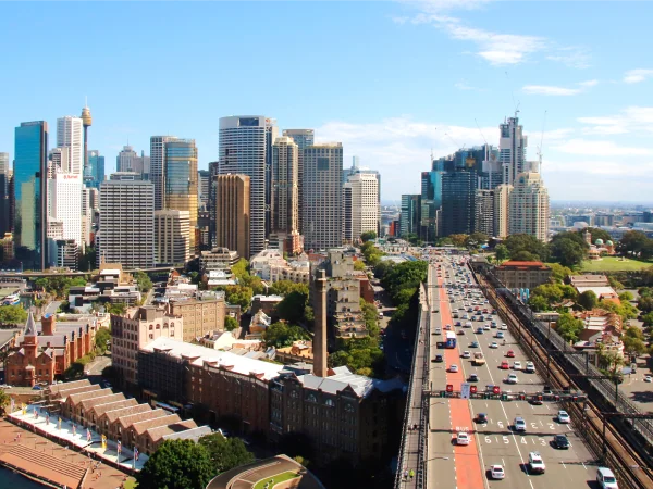 city-street-against-cloudy-sky