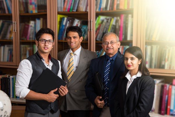 Portrait of Indian Business People Working in the office or Corporate culture or law firm and Teamwork Concept